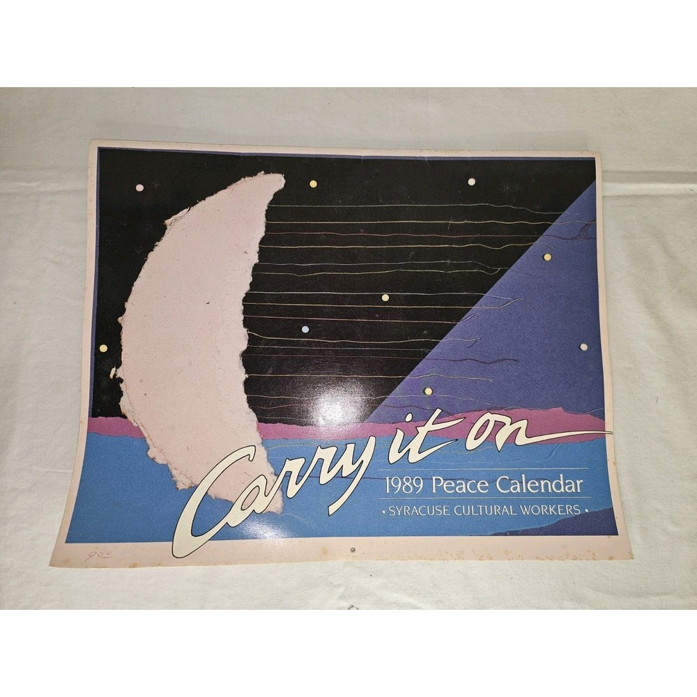 Vintage 1989 Peace Calendar published by Syracuse Cultural Workers